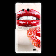 Coque Huawei Ascend Mate Bouche sexy rouge à lèvre gloss rouge fraise
