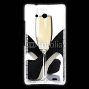 Coque Huawei Ascend Mate coupe de champagne talons aiguilles 