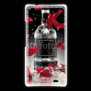 Coque Huawei Ascend Mate Bouteille alcool pétales de rose glamour