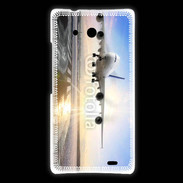 Coque Huawei Ascend Mate Atterrissage d'un avion de ligne