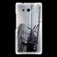 Coque Huawei Ascend Mate Hydravion noir et blanc