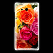 Coque Huawei Ascend Mate Bouquet de roses multicouleurs