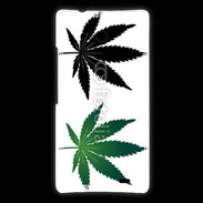 Coque Huawei Ascend Mate Double feuilles de cannabis