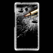 Coque Huawei Ascend Mate Impacte de balle dans une vitre