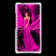 Coque Huawei Ascend Mate Mode robe longue fushia
