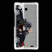Coque Huawei Ascend Mate Femme blonde sexy voiture noire 3