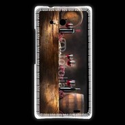 Coque Huawei Ascend Mate Vin rouge et tonneaux