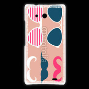 Coque Huawei Ascend Mate Moustache et lunettes 5