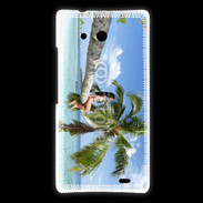 Coque Huawei Ascend Mate Palmier et charme sur la plage