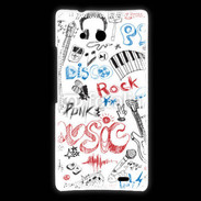 Coque Huawei Ascend Mate Eléments de musique en dessin