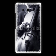 Coque Huawei Ascend Mate Violoncelliste en noir et blanc 5
