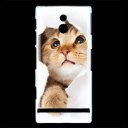 Coque Sony Xperia P Chaton caché