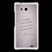 Coque Huawei Ascend Mate Les Folies Rose Citation Oscar Wilde