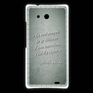 Coque Huawei Ascend Mate Tentation vert Citation Oscar Wilde