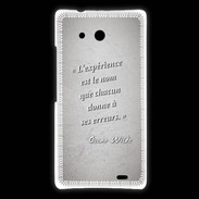 Coque Huawei Ascend Mate Expérience Gris Citation Oscar Wilde