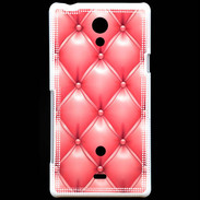 Coque Sony Xperia T Capitonnage Rose