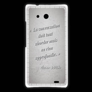 Coque Huawei Ascend Mate La conversation Gris Citation Oscar Wilde