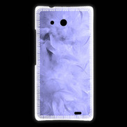 Coque Huawei Ascend Mate Effet de plumes bleues PR
