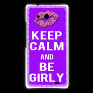 Coque Huawei Ascend Mate Keep Calm Girly Violet