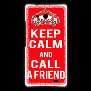 Coque Huawei Ascend Mate Keep Calm Call friend Rouge