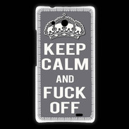 Coque Huawei Ascend Mate Keep Calm Fuck Off Gris