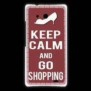 Coque Huawei Ascend Mate Keep Calm Go Shopping Brique