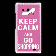 Coque Huawei Ascend Mate Keep Calm Go Shopping Rose