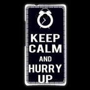 Coque Huawei Ascend Mate Keep Calm Hurry up Noir