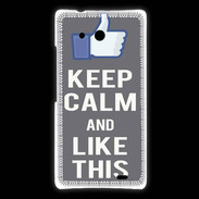 Coque Huawei Ascend Mate Keep Calm Like This Gris