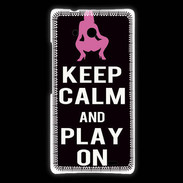 Coque Huawei Ascend Mate Keep Calm Play on Noir