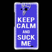Coque Huawei Ascend Mate Keep Calm Suck me Bleu