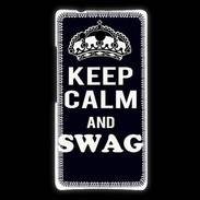 Coque Huawei Ascend Mate Keep Calm Swag Noir