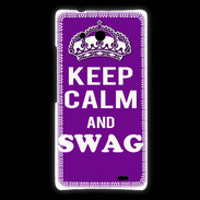 Coque Huawei Ascend Mate Keep Calm Swag Violet