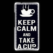 Coque Huawei Ascend Mate Keep Calm Take a cup Noir