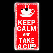Coque Huawei Ascend Mate Keep Calm Take a cup Rouge