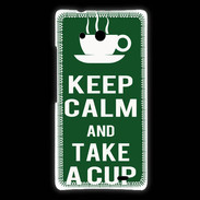 Coque Huawei Ascend Mate Keep Calm Take a cup Vert