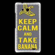 Coque Huawei Ascend Mate Keep Calm Take Banana Gris