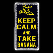 Coque Huawei Ascend Mate Keep Calm Take Banana Noir