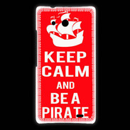 Coque Huawei Ascend Mate Keep Calm Be a Pirate Rouge