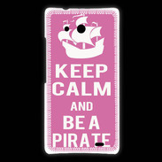 Coque Huawei Ascend Mate Keep Calm Be a Pirate Rose