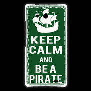 Coque Huawei Ascend Mate Keep Calm Be a Pirate Vert