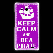 Coque Huawei Ascend Mate Keep Calm Be a Pirate Violet