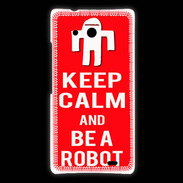 Coque Huawei Ascend Mate Keep Calm Be a Robot Rouge