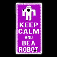 Coque Huawei Ascend Mate Keep Calm Be a Robot Violet