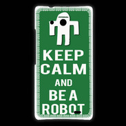 Coque Huawei Ascend Mate Keep Calm Be a Robot Vert