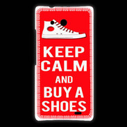 Coque Huawei Ascend Mate Keep Calm Buy Shoes Rouge
