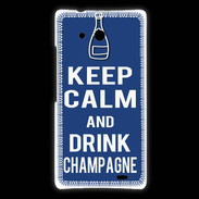 Coque Huawei Ascend Mate Keep Calm Drink Champagne Bleu