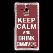 Coque Huawei Ascend Mate Keep Calm Drink Champagne Brique