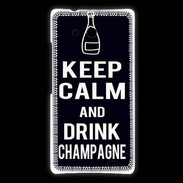 Coque Huawei Ascend Mate Keep Calm Drink champagne Noir