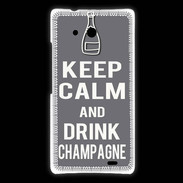 Coque Huawei Ascend Mate Keep Calm Drink champagne Gris